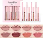 Joyeee Lip Gloss Set, 8PCS Lipsticks for Women Lip Tint Makeup Set, Nude Liquid Lipgloss Lip Stain High Pigmented Waterproof Long Lasting Professional Lip Stick Gift Kit for Kids Girls Teens Make Up