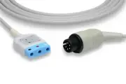 Criticare AAMI Spacelabs BCI Colin 6 Pin to 3 Lead Single Din ECG Trunk Cable