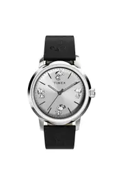 Men's Timex Marlin X Peanuts Sketch 40mm Leather Strap Watch TW2W54000