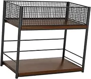 Ｂｅｓｇａ Under Desk File Organizer Box Versatile, Sturdy Construction, 36x22x38cm, Mesh Storage Shelf for Office Kitchen, Black