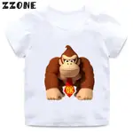 卡通大金剛國家兒童 T 恤猴子女孩衣服男嬰 T 恤夏季兒童上衣圖形 T 恤
