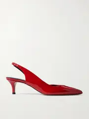 [Isabel Marant] Isabel Marant - Padim Patent-leather Slingback Pumps - Red - FR41 FR41 Red