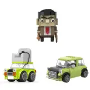 Moc Mr. Beaned Brickheadz Technical Mini Car Classic Movie Building Block...