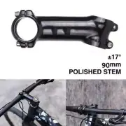 90mm 17degree Polished Stem 31.8mm Handlebar For XC Trail MTB Mountain Road Bike