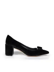 Black Velvet Bow Pumps