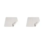 2PK Immerse Bathroom Large 530mm Square Slip Resistant Shower Mat Rubber White