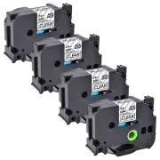 4PK Fits Brother P-Touch 0.94" TZ-151 TZe-151 Black on Clear Label Tape