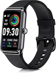 Men's Women's Smartwatch,1.47" HD Large Screen, Outdoor Sports Smartwatch with 25+ Sports Modes, Fitness Tracker Watch, Sleep Monitor,Smart Reminder and More,Compatible with iPhone and Android, Black