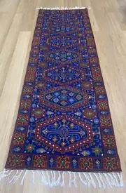Oriental Persian Kashmir Handmade Wool Hallway Rug Runner Floor 245x76 Decor