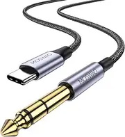 MOSWAG USB C to 6.35mm 1/4 inch TRS Cable 3.28FT/1Meter,Type C to 1/4 Audio Adapter Aux Jack Stereo Cable for Google Pixel 4XL,Galaxy Note 10+/S20+,Amplifier,Speaker,Headphone,Mixing Console
