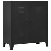 Filing Cabinet Industrial Black 90x40x100 cm Steel