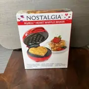 Nostalgia My Mini Heart 5" Non-Stick Waffle Maker Pink