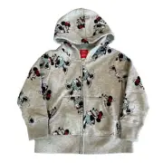 NWT Amazon Essentials Girls Size XS Disney Minnie Mouse Grey Fleece Zip Hoodie