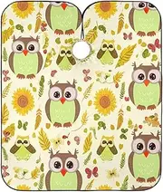 Whimsical Owls Hair Cutting Capes Barber Capes Professional, Polyester Hair Cutting Cape 64.9 In x 55.1 In, Whimsical Owls