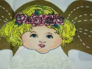 Joan Kessler GARLAND OF ANGELS Fabric Panel EASY Just Cut & Sew