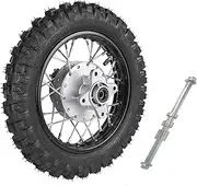 YC Yier 10" Rear Wheel 2.50-10 Tire 1.4x10 Rim Drum Brake and 12mm Axle Bolt for XR CRF XR50 CRF50 TTR50 PW50 Coolster SSR 50/70/ 110CC Pit Dirt Bike