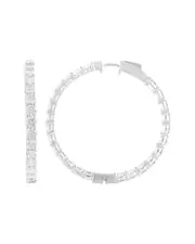 14K 10.00 ct. tw. Lab-Grown Diamond Hoops