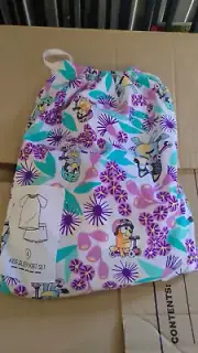 BONDS X BLUEY - Bluey Floral Scooter Pyjama Set -Size 4- Brand New Without Tags