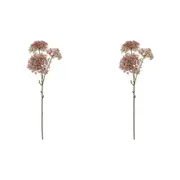 2x Urban 76cm Star Flower Stem Artificial Plant Fake/Faux Indoor Home Decor Pink