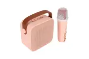 Kogan Mini Karaoke Bluetooth Speaker with Microphone Pink