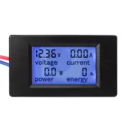 DC 6.5~100V 50A 4 in 1 LCD Digital Combo Panel Meter Volt Amp Power Watt Hour UG