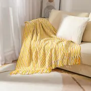 130x170cm Cozy Decorative Knit Woven Throw Blanket Sofa Throw Bed Throw Bed Blanket