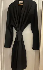 UGG MEDIUM/ MENS BLACK UGG ALVEN WRAP ROBE 1142810 TIE NEW W TAGS $130 RETAIL