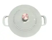 NEW Martha Stewart 3.5 Qt 3.3 L BRAISER Enameled Cast Iron Casserole Light Blue