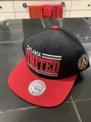 MENS MLS Mitchell & Ness SNAPBACK ATLANTA UNITED HAT CAP BLACK NWT
