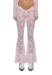[Sugar Thrillz] Honey Whip V-Cut Lace Bell Bottoms