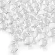 FUTUREPLUSX Clear Glass Marbles, 1LB Round Marble Beads Transparent Vase Fillers Decorative Glass Gem Pebbles for Decoration Collectibles Marble Games