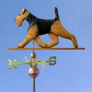 Welsh Terrier Hand Carved Hand Painted Basswood Dog Weathervane