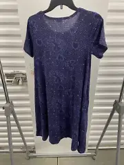NWT LULAROE Women's XS Blue Cupid Hearts Polyester Spandex JESSIE Dress