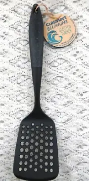 Cuisinart Oceanware Slotted Draining Turner Spatula Flipper Black NEW/ tag