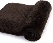 Large Bathroom Rug (24 X 40, Brown) Extra Soft and Absorbent Shaggy Bathroom Mat