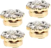 [WOFASHPURET] Flower Cufflinks Heavy-duty Wine Rack Women's Extenders Storage Rack Wine Rack Cocktail Rack Wine Rack Bread Rack Containers Accessory Lampshades Woven Keychain Golden