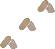 3pcs Invisible Foot Cushion Half Insole 1cm Heel Lift Leather Latex Inserts Forefoot Padding Anti-slip Insoles