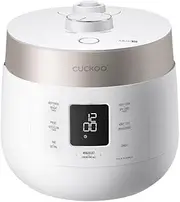 [Cuckoo] 6-Cup Twin Pressure Rice Cooker, High/Non-Pressure Steam, Programmable Menu, Slow Cooker, Preminum Non-Stick Inner Pot, Open Cooking (CRP-ST0609) White