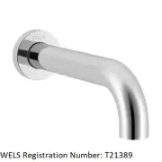 Abey LUCIA CURVED BASIN SPOUT 200mm WELS 4-Star 7L/Min, CHROME 3S-C20