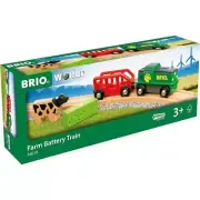 BRIO Farm Battery Train 4 Pieces, #BRI36018