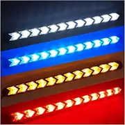 Turn Signal Lights 2X Car LED Daytime Running Light 12V DRL Switchback Strips with Amber and White Sequential Flowing Turn Signal Lights Turn Signal Lights(9LED 25CM)