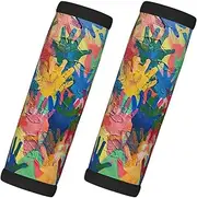 [DRTGEDS] 2 Packs Kids Hand Print Luggage Handle Wraps for Suitcase Comfort Soft Luggage Handle Covers for Travel