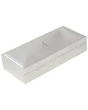 Bey-Berk Monogrammed Nickel-Plated Box