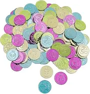 Fun Express 1 1/2" Bulk 144 Piece Social Emotional Learning Classroom Values Plastic Coins