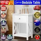 Bedside Tables Cabinet Storage Drawers Side Table Nightstand Cabinet White Lamp