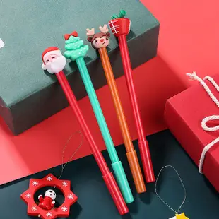 聖誕卡通中性筆 聖誕節兒童禮物 聖誕造型中性筆 生日小禮物 學生文具 文具用品 中性筆_B772