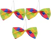 [GLSTOY] Funny Clown Bow Tie Set 3 Pack Masquerade Bowknot Ties for Halloween Costumes