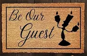 Ecosides Be Our Guest Doormat, Funny Doormat, Welcome Mat, Home Decor, Anime Housewarming Gift