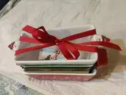 NWOT Holiday Time Mini Loaf Pans Double Set of 2 100% Stoneware