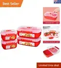 Health-Safe Reusable Microwave Containers - Effortless Meal Prep and Storage